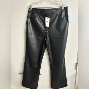 7 FOR ALL MANKIND FAUX LEATHER PANTS - XL